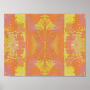 Póster Extracto en naranja y amarillo