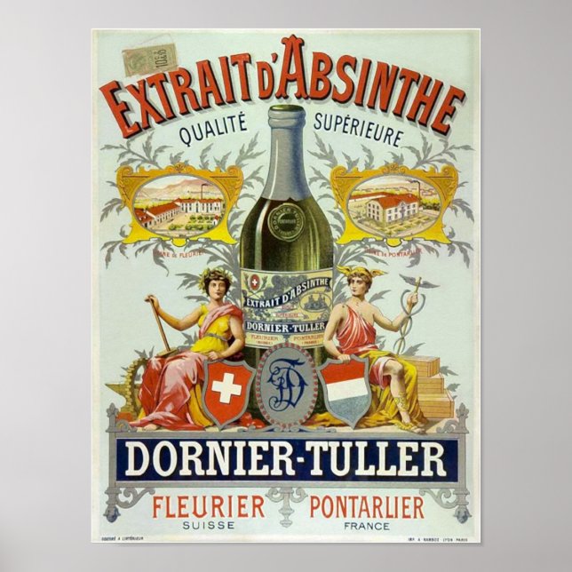 Póster Extrait d'Absinthe Poster Bella Artes (Frente)