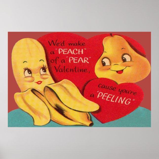 Póster Extraña divertida banana pera atractiva cáscara Sa (Frente)