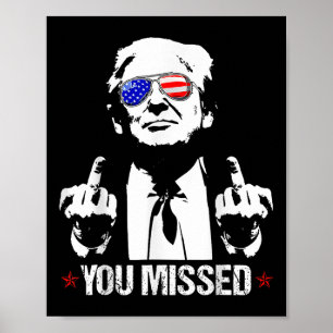 Póster Extrañaste a Donald Trump, gracioso pro Trump 2024