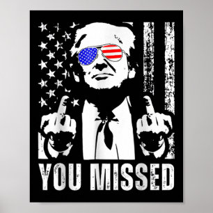 Póster Extrañaste a Trump 2024: Funny de la bandera estad
