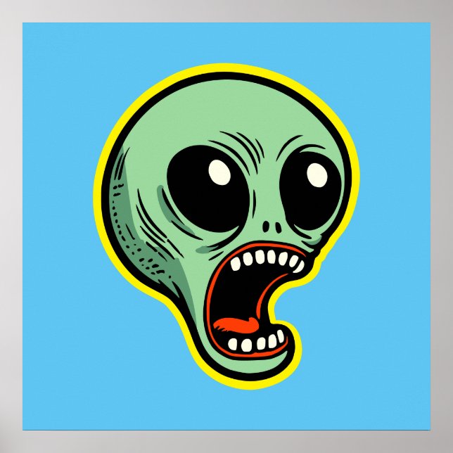 Póster Extranjero gritando (Frente)