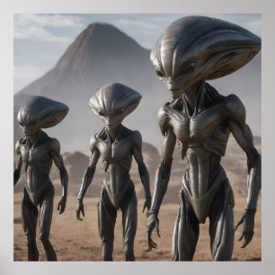 Póster Extranjeros y volcanes