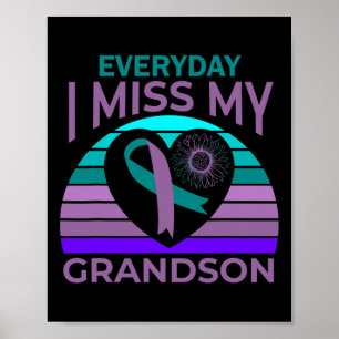 Póster Extraño a mi nieto Abuela de concientización sobre