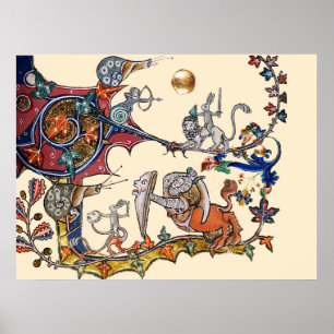 Póster EXTRAÑO BESTIARIO MEDIEVAL DE GUERRA Caracoles, Co