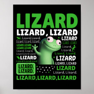 Póster Extraño Cómnito Hombres Hombres Lizard Liz