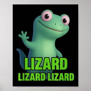 Póster Extraño Cómnito Hombres Hombres Lizard Liz