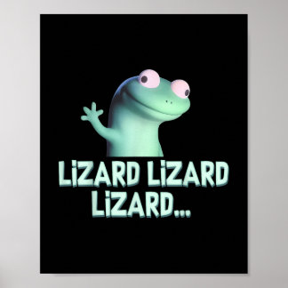 Póster Extraño Cómnito Hombres Hombres Lizard Liz
