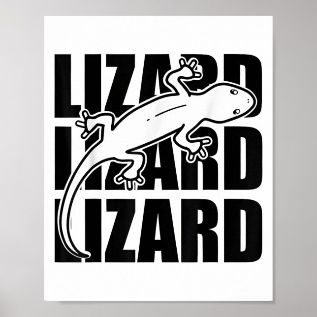 Póster Extraño divertido Lizard Lizard Lizard Meme Animal (Frente)
