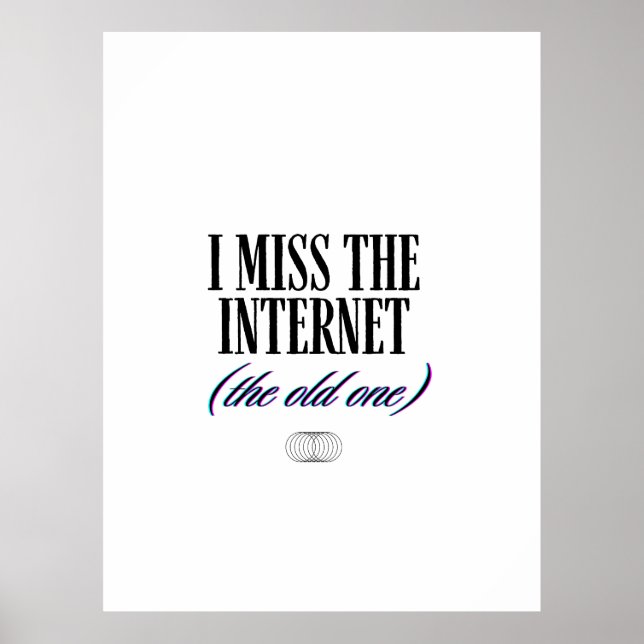 Póster Extraño el viejo Internet (Frente)