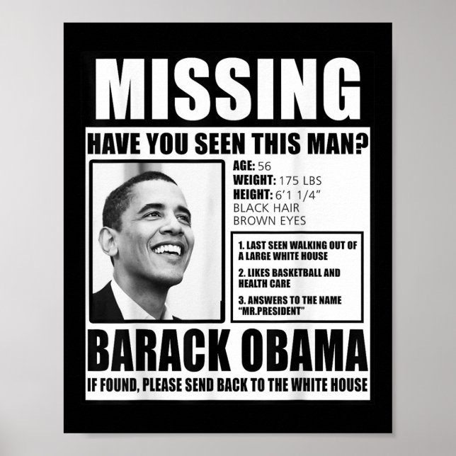 Póster Extraño gracioso Poster liberal de Barack Obama (Frente)