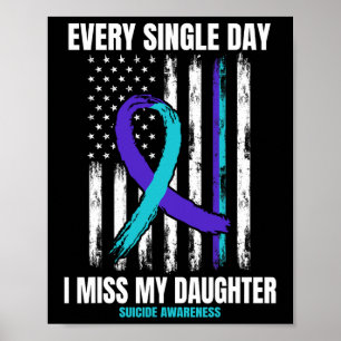 Póster Extraño Mi Hija Camisa De Concienciación Suicida P