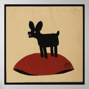 Póster Extraño Perro con aspecto gracioso - Ilustracion d