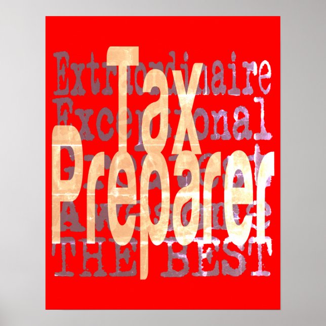 Póster Extraordinaria preparadora de impuestos (Frente)