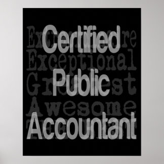 Póster Extraordinario de contabilidad pública certificado