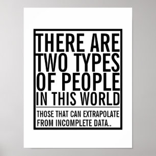 Póster Extrapolar de datos incompletos humor geek