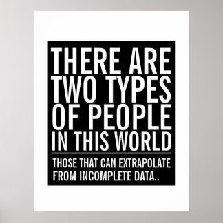 Póster Extrapolar de datos incompletos humor geek