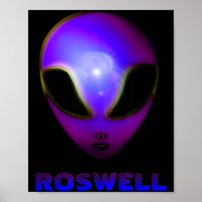Póster Extraterrestre de Roswell Nuevo México (Frente)