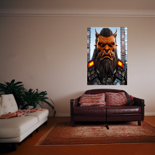 Póster Extraterrestre naranja en la ciudad Poster de ar