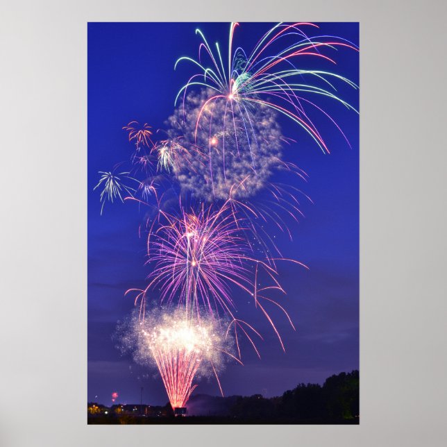Póster Extravagancia de fuegos artificiales (Frente)