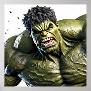 Póster Extreme Close-Up of the Enraged Hulk
