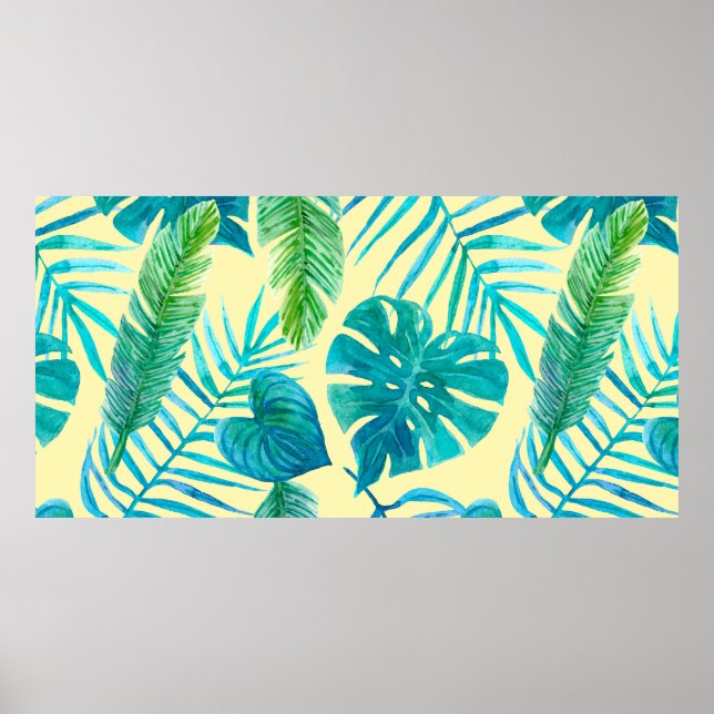 Póster Exuberante vegetación de plantas tropicales de la  (Frente)