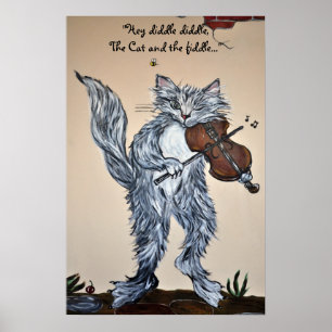 Póster "Ey, Diddle Diddle, el gato y el violín "