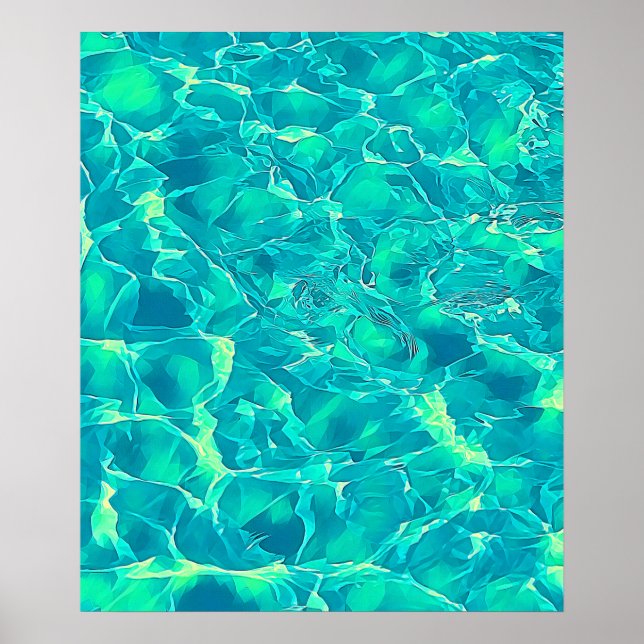Póster Eye-Catching Blue Green Pattern (Frente)