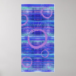 Póster Eye See Blue Abstract Art Painting Poster Print