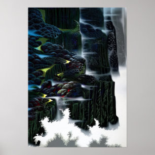 Póster Eyvind Earle - Acantilados Marinos Crecientes - 19