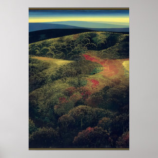 Póster Eyvind Earle - Finales de Octubre - Realismo Mági