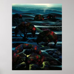 Póster Eyvind Earle - Jardín de Sueños - 1990; Estados U
