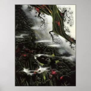 Póster Eyvind Earle - Jirones de Niebla y Rama - 1996; S