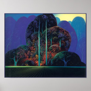 Póster Eyvind Earle - Suavizando tonos de crepúsculo - M