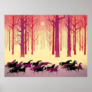 Póster Eyvind Earle - Tierra del sol de medianoche - 1983