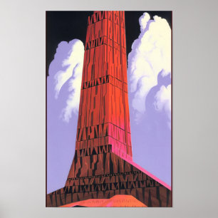 Póster Eyvind Earle - Tormenta en la distancia - 1997;