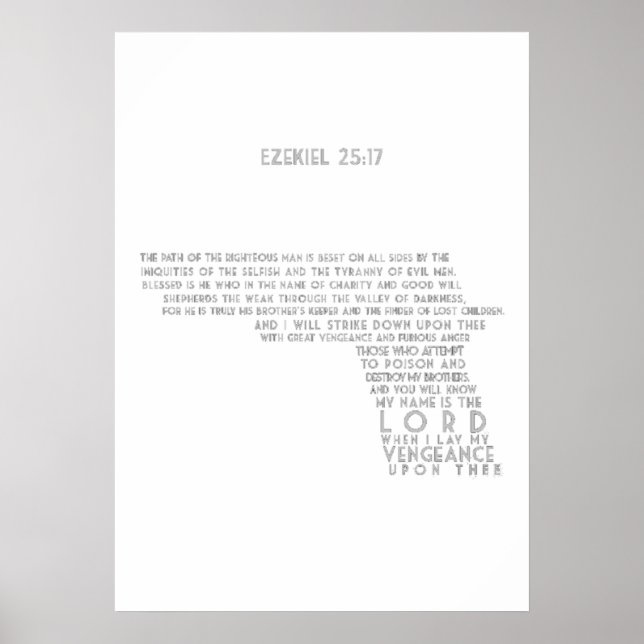 PÓSTER EZEKIEL 25 17 (Frente)