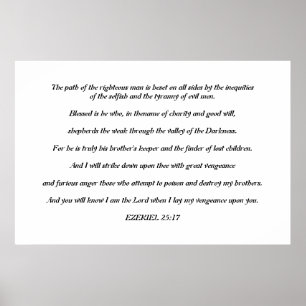Póster Ezekiel 25:17 Poster