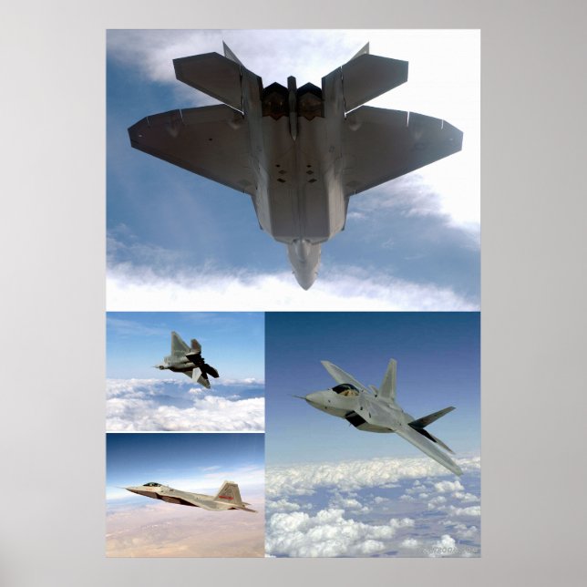 Póster F22 Collage Raptor (Frente)