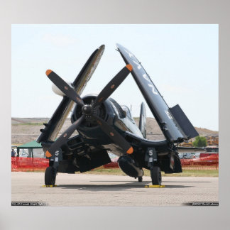 Póster F4U-4N Corsair (Variante de Luchador Nocturno)