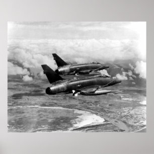 Póster F-100 SABRE estupendo