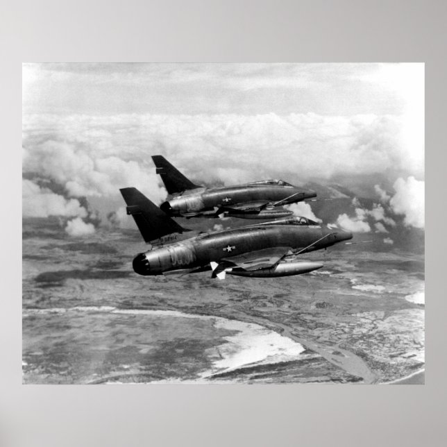 Póster F-100 SABRE estupendo (Frente)