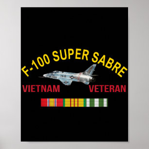 Póster F-100 Super Saber Vietnam Veteran F