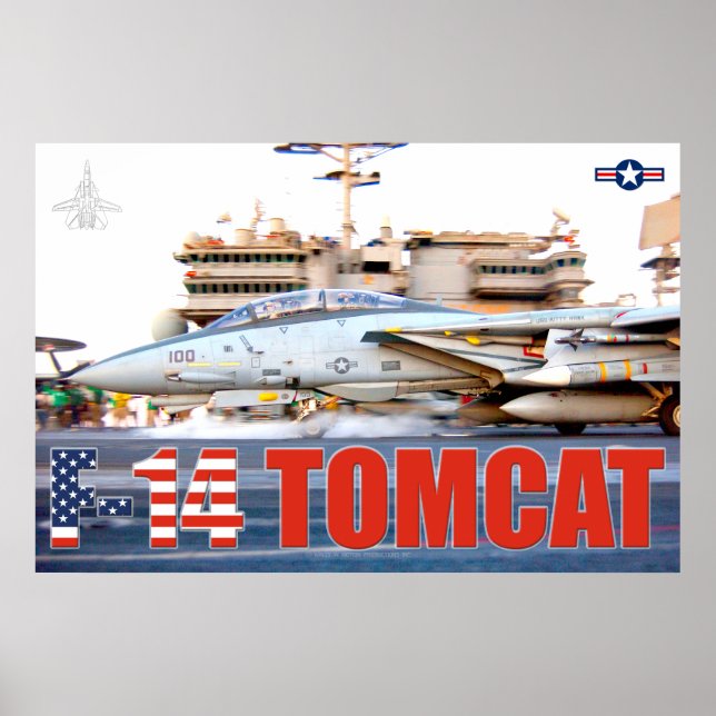 Póster F-14 POSTER de "LANZAMIENTO" TOMCAT (Frente)