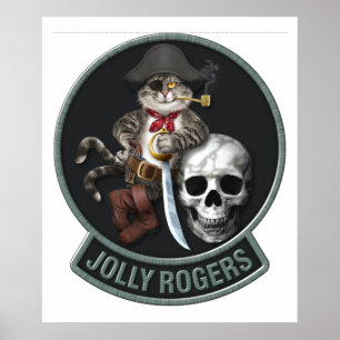 Póster F-14 Tomcat Mascot Jolly Rogers