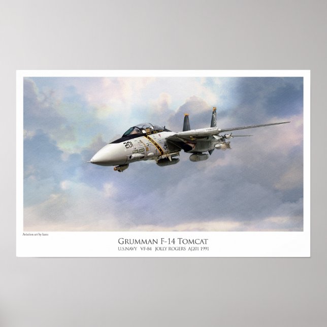 PÓSTER F-14A TOMCAT VF-84 JOLLY ROGERS (Frente)