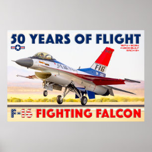 PÓSTER F-16 FIGHTING FALCON - ¡50 AÑOS!