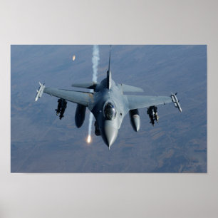 Póster F-16 Fighting Falcon Aircraft
