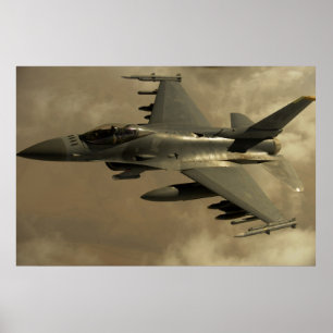 Póster F-16 Fighting Falcon Aircraft