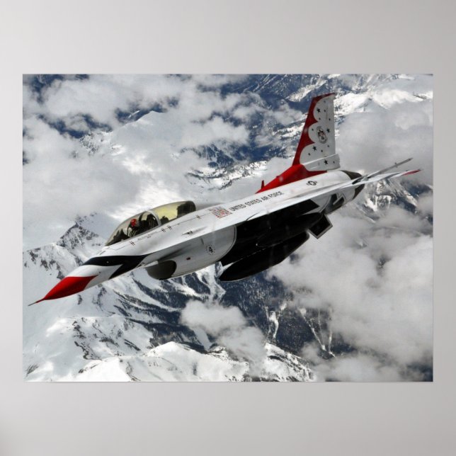 Póster F-16 Fighting Falcon Thunderbird (Frente)